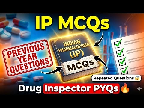 Most Repeated IP MCQs for Drug Inspector Exam | PYQs & Important Questions 💊