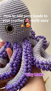 How I crochet with pony beads 💥🧶 Really easy technique❤ Pattern by me Link in comments ⬇️ #easyquicklytoys #beadedcrochet #crochetoctopus #handmadewithlove #fbreelsfypシ゚viralfbreelsfypシ゚viral #reelstrending #crochetteacher #easycrochet #ponybeads #beadedcrafts #sensorytoys #sensoryplay #fidgets #adhd #autismtoy #crochetinspo #crochetpatterndesigner #crochettoys #viralreelsシ #CrochetTechniques | Tory Maks