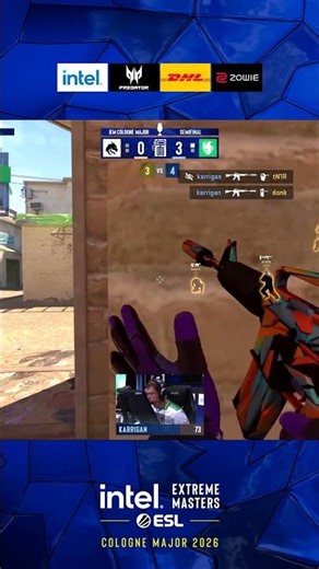Four Enemies Down To karrigan #esl #colognemajor #cs2