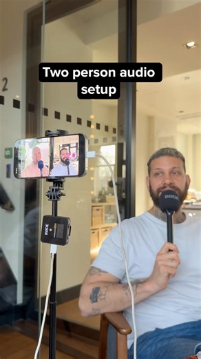 2 person audio setup with Rode mics on iPhone