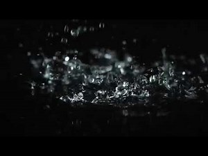 Water drops and black background video