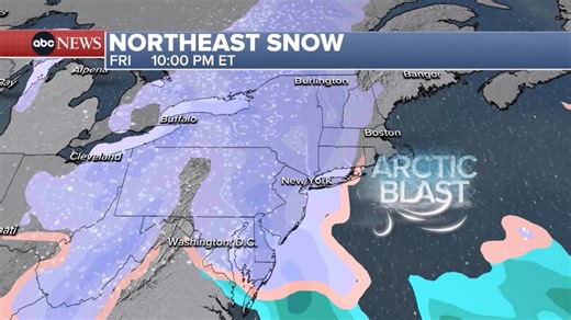 New Arctic chill headed for the Northeast with possible snow