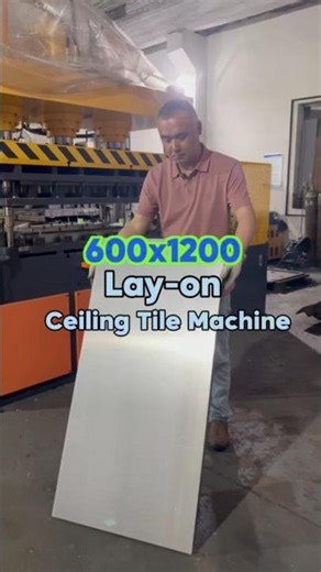 600×1200 Lay-on Metal Ceiling Tile Forming Machine | Custom Dies Available #machine #factory