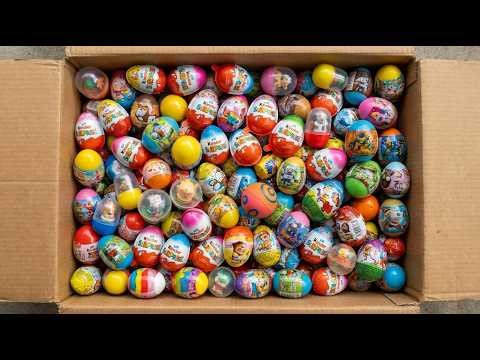 🥚🌈 HUGE Kinder Joy & Surprise Eggs Haul! Relaxing ASMR Toy Unboxing 🎁