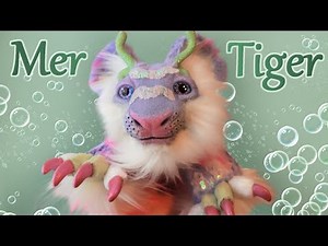 Mermaid Tiger Cub Hybrid Creature || Fantasy Art Doll Tutorial
