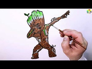 How to draw baby Groot