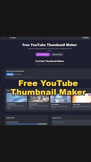 Free YouTube Thumbnail Maker – Create Cover ,Size in Seconds