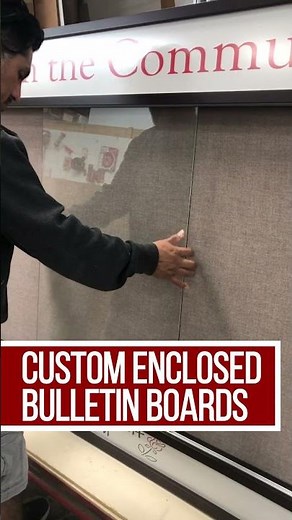Custom Enclosed Bulletin Boards - Custom Fabric Header Boards
