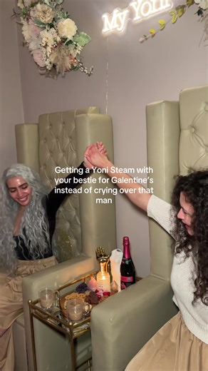 Spend Galentine’s honouring sisterhood while steaming your yoni! Yoni Steaming is an ancient practice known for helping to ease your menstrual cycle, detox negative energy, and enhance your femininity. Galentine’s slots are limited! Each session includes a lingerie set, charcuterie board, and non-alcoholic drinks. DM us to book your session 💖 #yoni #yonisteam #femininehygiene #femininecare