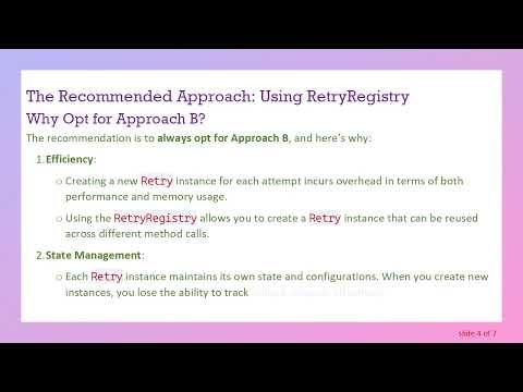 Should You Create a New Instance of Retry or Retrieve from RetryRegistry in Resilience4j?