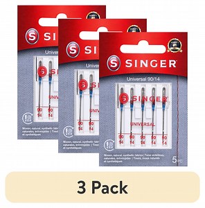 (3 pack) SINGER Size 90/14 Universal Regular Point Sewing Machine Needles (5 pack)