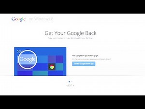 Google visar hur du får tillbaka dem. In i Windows 8 alltså.