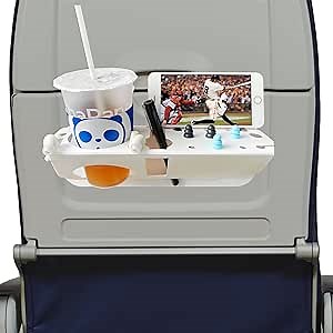 Airplane Travel Essentials Drink Phone Holder, Universal Handsfree Cup Mount for Flying, Phone Stand with Long Flight Must Haves Plane Vacation Essentials Accessories for Tray Table