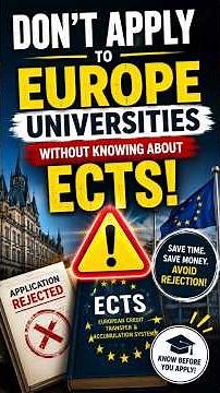 Don’t Apply to Europe Without Checking ECTS #ects #studyineurope #studyabroad #europeeducation