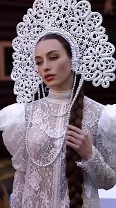 Have you ever seen a bride more radiant in traditional Russian attire? ✨ Dressed in a stunning attire and kokoshnik, she embodies timeless beauty and heritage. 👗 Outfit: @oksana_maer 👑 Model: @_tsvik_v 🎥 Video: @kurtbuganidi_photo #RussianTradition #Kokoshnik #RussianStyle | Russian Australian Cultural Centre - Vera