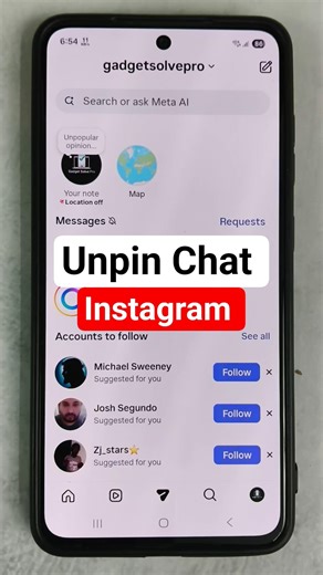 instagram par chat unpin kaise kare | how to unpin chat in instagram #instagram #share