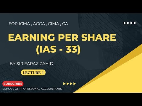 Earning per share (IAS - 33) | Advance Financial Accounting |