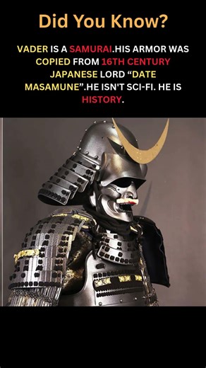 Darth Vader Is A Samurai... #history #starwars