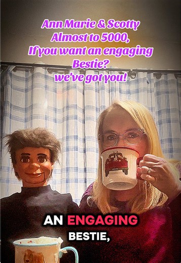 #engagingbesties #goals #followme #happyvibesonly #tiktokcomedy Ann Marie and Scotty ventriloquism, looking for engaging besties, November Goals, Group7, just a Gen❌ girl from Idaho trying to spread joy and laughter one joke at a time.