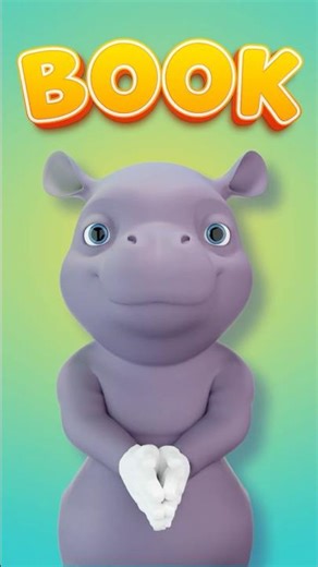 Sign for book 1 #asl#cartoon #babysigns #deafkids