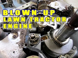 Blown-Up Lawn Tractor engine