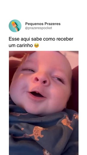 Pequenos Prazeres da Vida on Instagram: "Eu quelo eu 🥹 A gente chama de “fofura”, mas o que está acontecendo aqui é o corpo aprendendo segurança. A neurociência afetiva explica que o toque suave ativa receptores na pele ligados diretamente às áreas do cérebro responsáveis por conforto e regulação emocional. Em bebês, esse tipo de estímulo libera oxitocina e reduz níveis de estresse, ajudando o sistema nervoso a se organizar. Em outras palavras: carinho não é mimo, é base neurológica de bem-esta