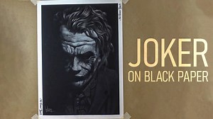 Create a stunning Joker portrait on black paper: Easy tutorial for all skill levels
