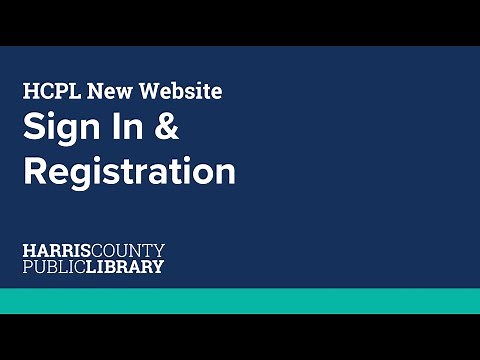 Sign In & Registration on the New HCPL.NET