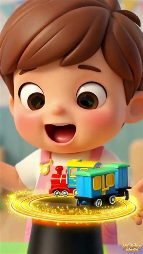 Learn Toys with Magic Hat 🥁🤖🚂🧩🎈 #short #toys #cartoon