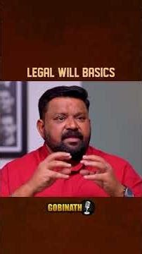 How to Make Your Will Legally Strong | CA Sreejith Kuniyil | Gobinath #shorts