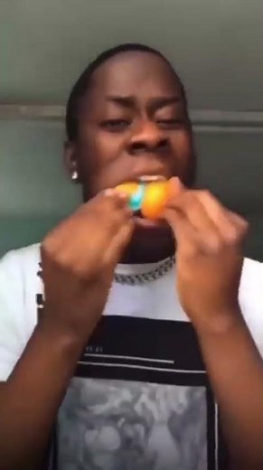 2 orange and colgate challenge in the middle