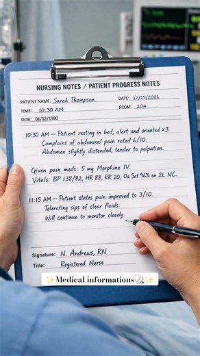 How we write Nursing Notes✍️||Patient Progress Notes 📝 ||Medical informations🩺#nursingnotes #fypシ