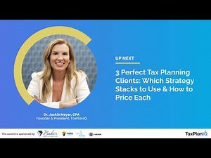 Tax Planning Strategies for Accountants: 3 Ideal Client Profiles & Pricing | Tax Advisory Webinar