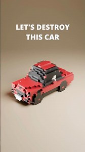 Cube Car Vs Objects Satisfying Animation