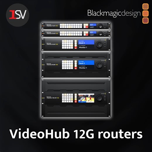 1SourceVideo on Instagram: "Route your signals with speed and precision using @blackmagicnewsofficial’s VideoHub 12G Routers, providing ultra-fast 12G-SDI switching, flexible control, and reliable performance for live production, post, and broadcast environments. Perfect for studios that demand seamless signal management. 🎬⚡ #BlackmagicDesign #VideoHub12G #SDIRouter #BroadcastGear #LiveProduction #ProVideo #PostProduction #SignalRouting #StudioGear #1SourceVideo"