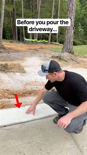 Smart idea before pouring this driveway…