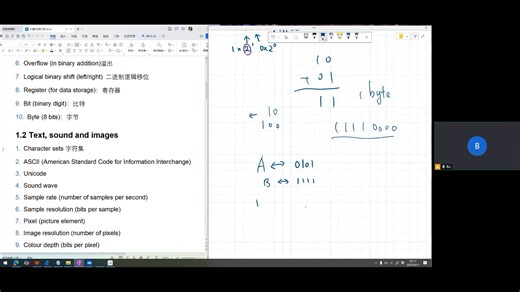 IGCSE 计算机 第一章 数据的表示 核心词汇