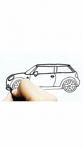 How to draw a Mini Cooper car