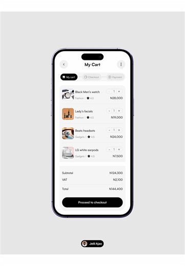 Prototyping the cart page in Figma #creatorsearchinsights #usa🇺🇸 #designcommunity #uidesign #figmatutorial