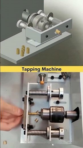 How a Taping Machine Works | Threading Inside Metal Parts Explained #MechanicalEngineering #Machine