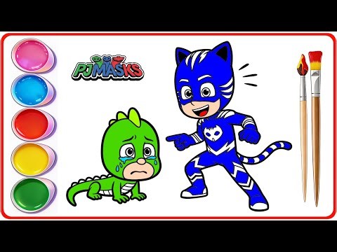 Haha‼️PJ Masks Catboy Laughs! Did Gekko Turn Into a Lizard?! 🦎 Drawing PJ Masks Coloring Pages