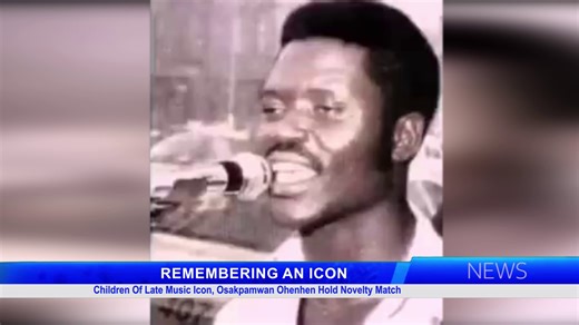 Children Of Late Music Icon, Osakpamwan Ohenhen Hold Novelty Match. In honour and remembrance of musical icon Osakpanwan Ohenhen, who passed on thirty years ago, his children organized a novelty football match to mark the occasion. The event featured the children of the legendary musician taking part in the novelty match as part of activities lined up for the remembrance. Efosa Uwangue reports. www.itvradiong.com/live www.youtube.com/itvradiong www.facebook.com/itvradiong www.twitter.com/itvradi