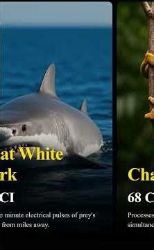 Top 100 Smartest Animals (CCI : Cognitive Intelligence Index)