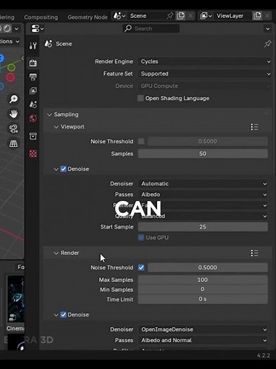 Best Render Settings For Blender #blender3d #blender #animation #3d #tutorial #3danimation