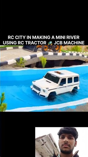 Mini City in River making #rc #city #making use #rc #tractor #shorts