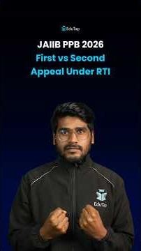 First vs Second Appeal Under RTI | JAIIB PPB Most Important Topics | JAIIB May 2026 Preparation
