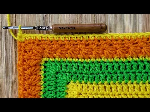 How to Crochet Star Stitch Border Edging for Blankets and Scarves DIY Tutorial
