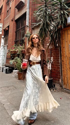 ✿ TREE OF LIFE ✿ on Instagram: "Dresses over denim ✔️ taking notes from @vdahara styling our Corazon Dress with all the perfect vintage accessories 🏹🌼"