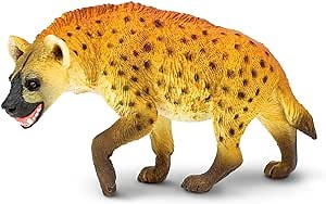 Safari Ltd. Hyena Figurine - Lifelike, Hand-Painted 4.25" Model Figure - Educational Toy for Boys, Girls & Kids Ages 3+