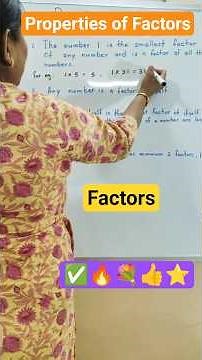 Properties of Factors | #shots #maths #education #shortvideo #factors #basicmaths #mathematics